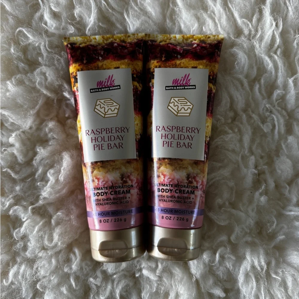 New BBW Raspberry Holiday Pie Bar Ultimate Hydration Body Creams - Picture 1 of 1
